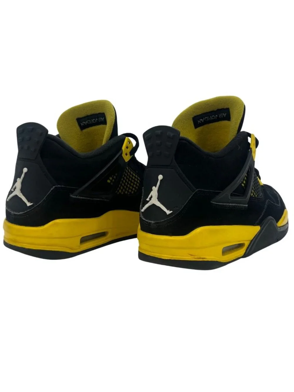 Air Jordan 4 Retro Thunder Black & Tour Yellow Sneakers | Men's 7 Collectable